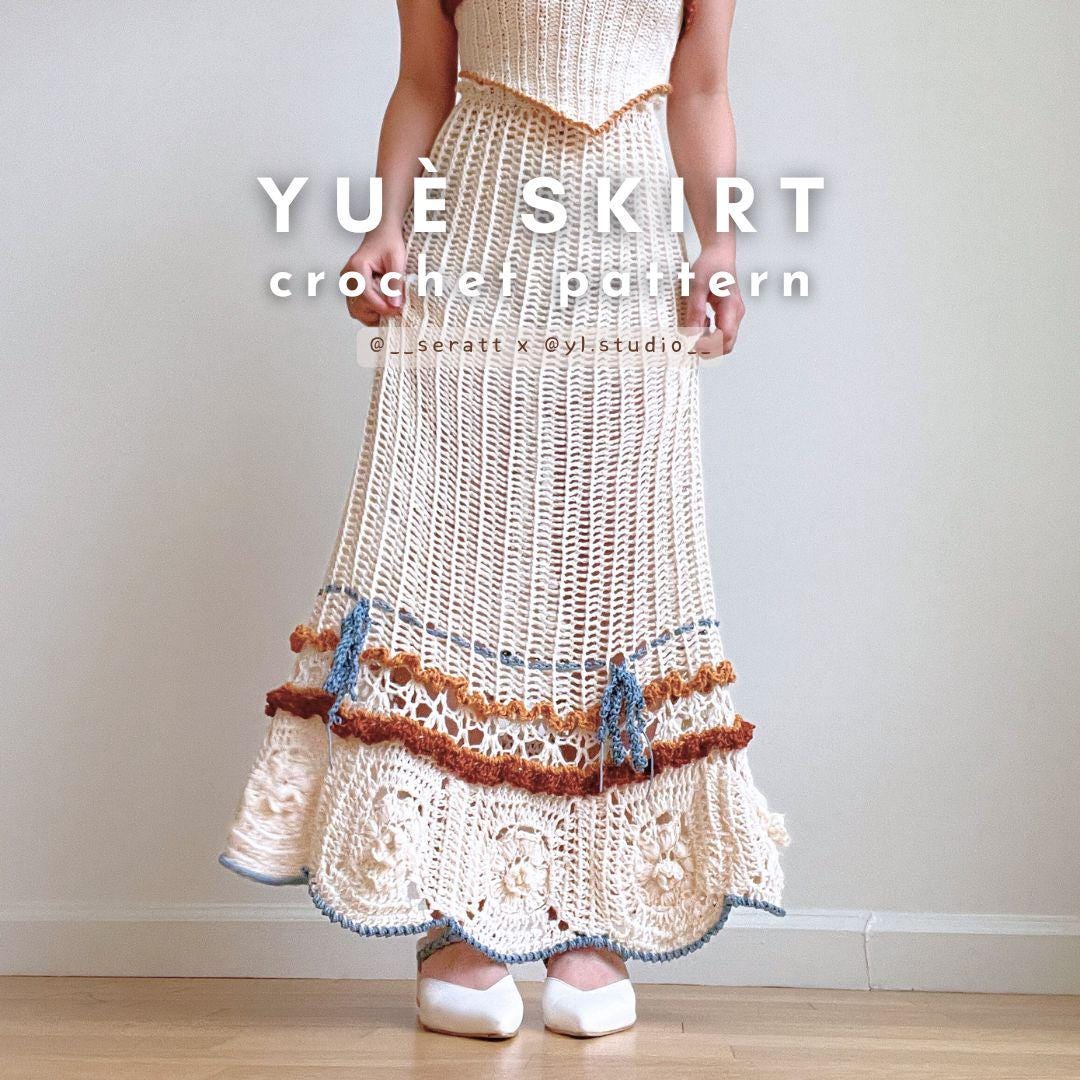 YUÈ Skirt PDF Crochet Pattern Intermediate Made-to-measure