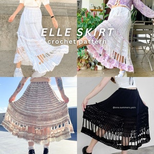 ELLE Skirt | PDF Crochet Pattern | Intermediate | Made-to-Measure | Tutorials with Pictures and Videos by SERATT | Crochet Summer Skirt