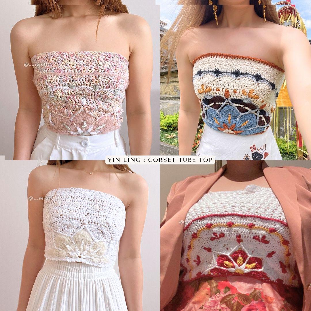 YIN ER (keyhole Halter Cheongsam-inspired) | PDF Crochet YIN ER (keyhole Halter Cheongsam-inspired) | PDF Crochet