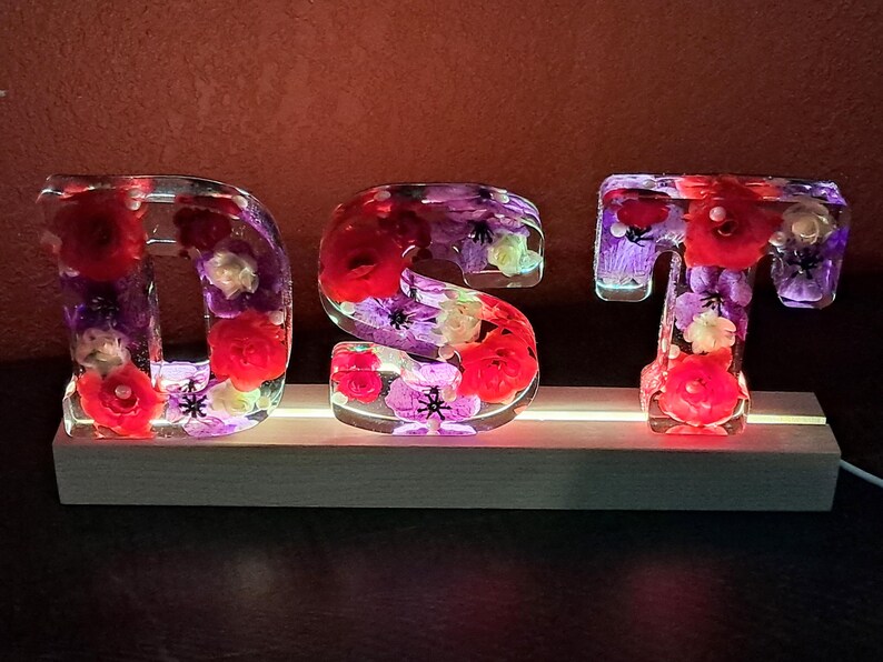Delta Sigma Theta Inspired Resin Letter Block. 11.91 Inches Long. LED ...