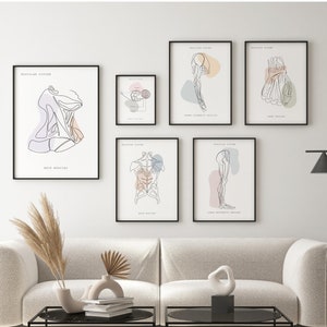 Impressão de arte de anatomia muscular pastel, arte médica, arte de massagem terapêutica, pôsteres de anatomia, arte de parede de quiropraxia, conjunto de anatomia para impressão, presente médico