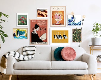 Eclectic Gallery Wall Art Prints, William Morris Style (Digital Download)