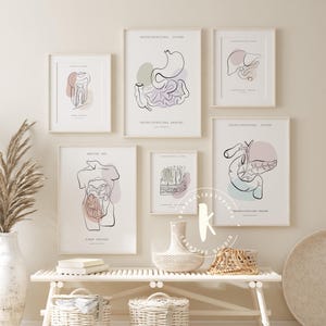 Ilustração em aquarela da anatomia do sistema digestivo, presente para gastroenterologista (arte digital)