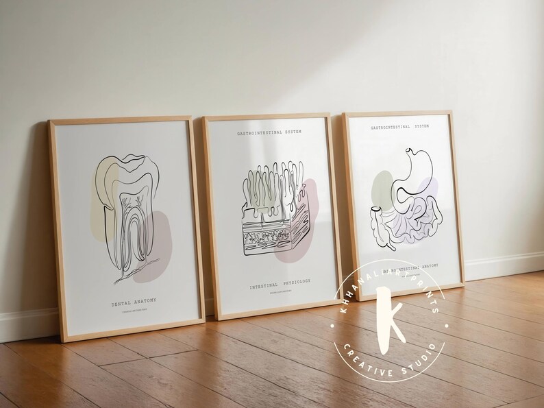 Watercolor Digestive System Anatomy Print, Gastroenterologist Gift ...