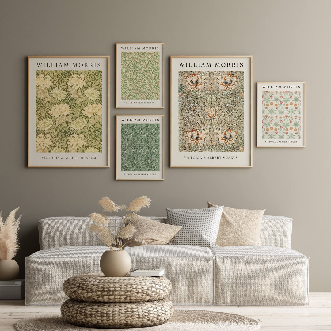 William Morris Print 5er Set, Gallery Wall Set, Poster Aesthetic ...