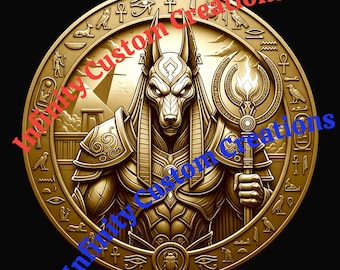 Anubis 3D Relief Design | 4K Grayscale Depth Map (Digital Download)