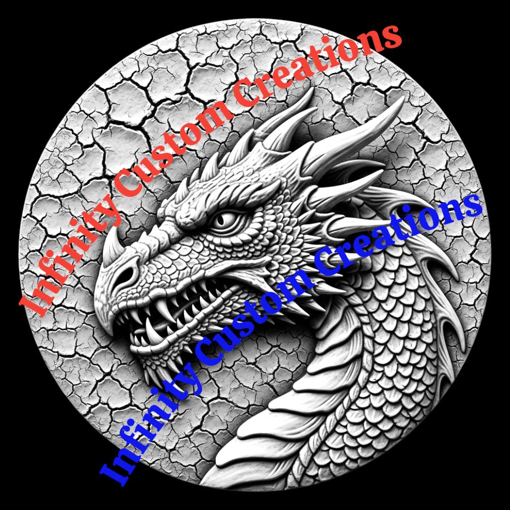 Laser Engraving Dragon Depth Map – 4K Relief Heightmap (digital ...
