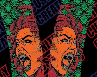 Medusa PMAG  Lightburn & SVG Ready | Mythology Tactical Magazine Design | Fiber Laser Digital Download