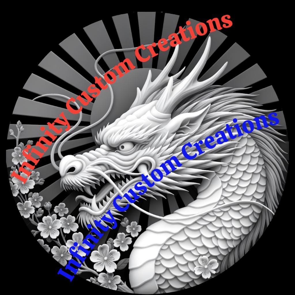 Chinese Dragon 3D Depth Map – CNC & Laser Engraving Heightmap (digital ...