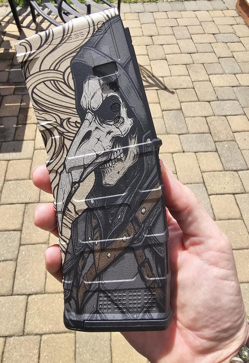 Plague Doctor PMAG Engraving File | Grim Reaper Skull Mask Design ...