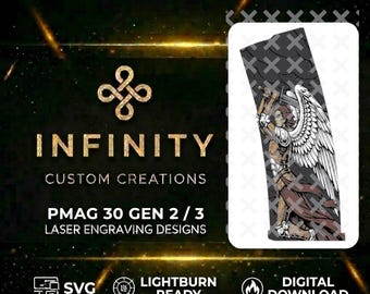 Archangel Warrior PMAG Engraving File | Digital Download | Fiber Laser Engraving File SVG  | LightBurn Ready
