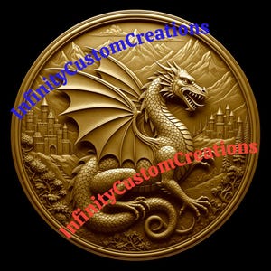 Guardian Dragon 3D Relief Design | 4K Grayscale Depth Map (Digital Download)