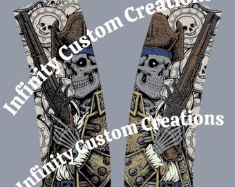 Skeleton Pirate PMAG  Lightburn & SVG Ready | Digital Design| Fiber Laser Engraving File