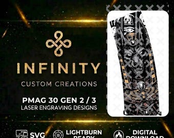 Anubis PMAG Design | Egyptian God | Digital Download | Laser Engraving File SVG  | LightBurn Ready