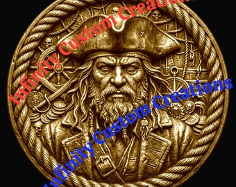 Pirate Captain | 3D Depth Map Laser Engraving (Digital Download)