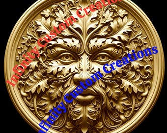 Greenman 3D Relief | Fiber Laser & CNC Depth Map (Digital Download)