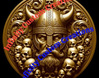 Viking Berserker Depth Map – Laser Engraving Heightmap (Digital Download)