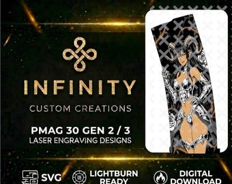 Demon's Kiss MAG Laser Engraving Design | Gen 2 & Gen 3 | SVG Digital Download | LightBurn Ready