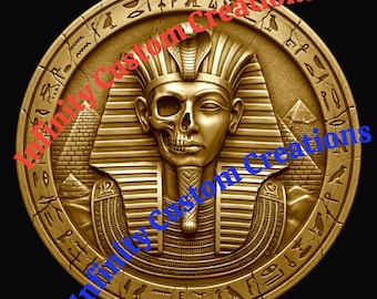 Pharaoh of Death Engraving File| 3D Depth Map Laser Engraving | Bmp| 3D Bitmap (Digital Download)