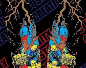 Thor PMAG Gravurdatei | Lightburn & SVG bereit | Nordischer Donnergott Mit Mjölnir | Viking Fiber Laser- Digital Download