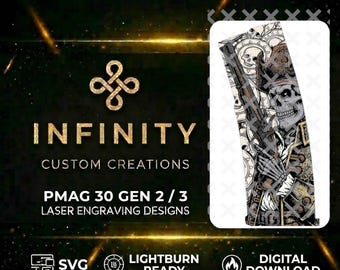 Skelettpirat – MAG Lightburn & SVG DXF-kompatibel | Digitales Design | Datei für Faserlasergravur