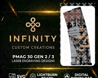 Abraham Lincoln PMAG Engraving File | Digital Download | Fiber Laser Multi Layer SVG  | LightBurn Ready