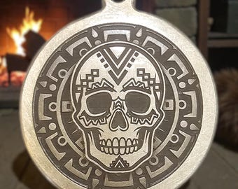 Cursed Pirate Skull Coin Design | LightBurn Ready SVG (Digital Download)