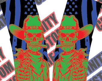 Cowboy Skeleton PMAG Laser Engraving SVG | Lightburn & SVG Ready |Western Outlaw Mag Wrap Design| Fiber  Laser Digital Download