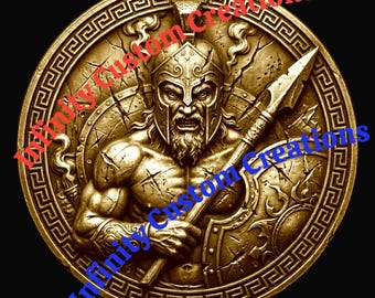 Ares God of War | 3D-djupkarta lasergravering (digital nedladdning)