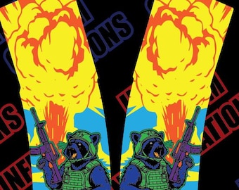 Tactical Raccoon Lightburn & SVG Ready  | Laser Engraving File for  PMAG | Explosive Street Art | Fiber Laser Digital Download