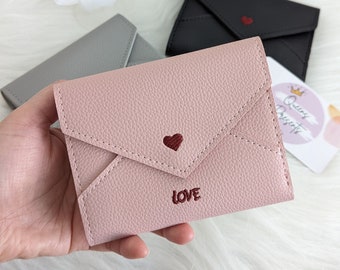 Girls RFID Leather Cute Puppy Cartoon Dog Wallet with Zipper Coins Pocket Purse Wristlets Pink for Women Kids
