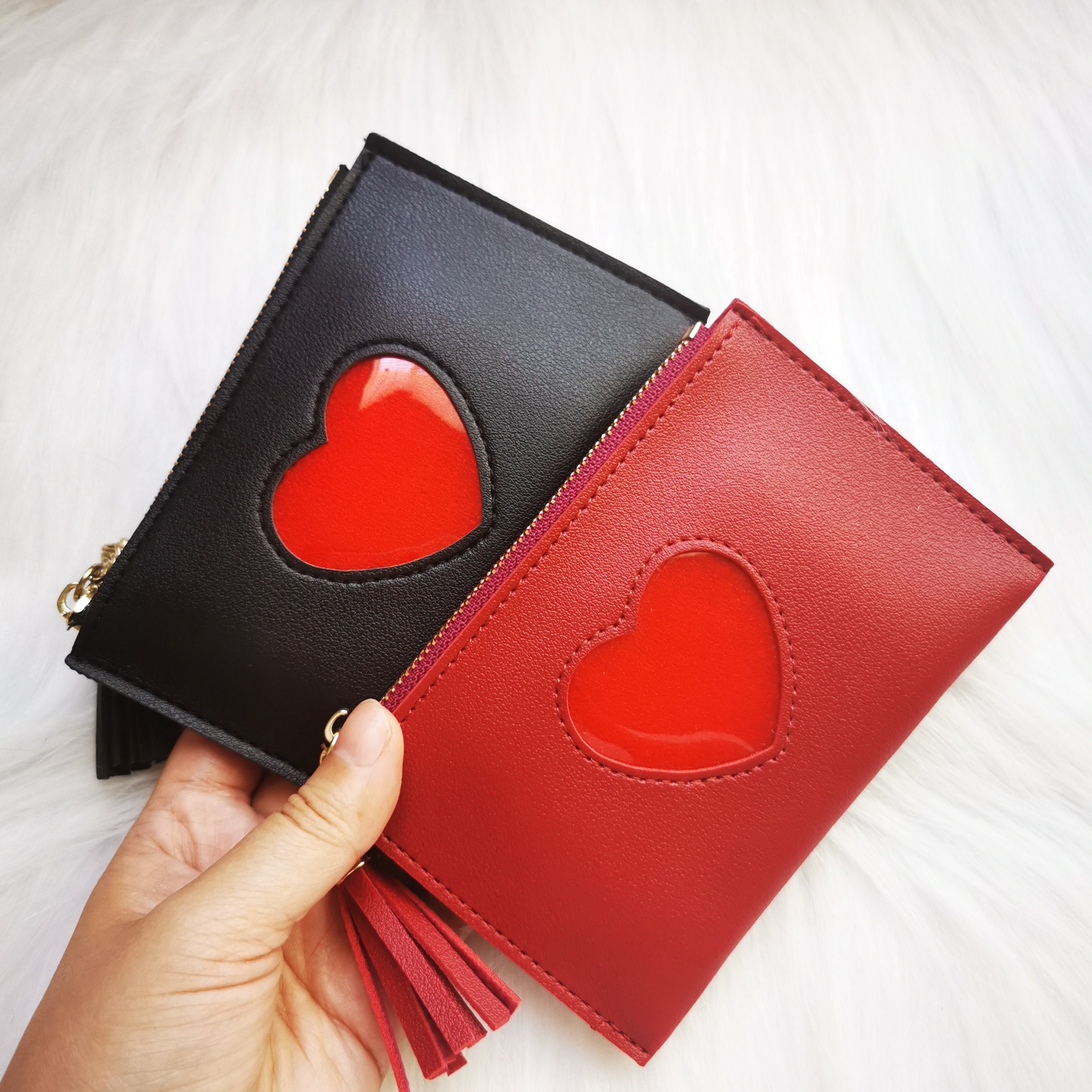 Card Holder Wallet for Women Cute Wallet with Heart Etsy