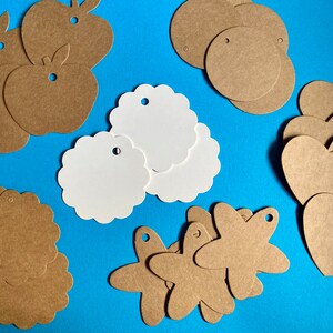 Etichette in carta kraft, 6 assortite, 30 pezzi