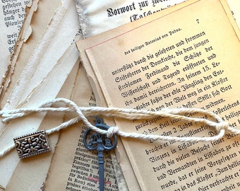 50/100 alte Buchseiten – Vintage Papier für Junk Journal, Scrapbooking, Collage, Craft Supplies