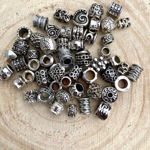 Pack of 20 large hole beads, metal beads, module beads, spacers mix image 2