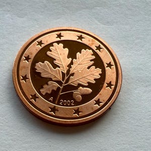 PIÉCE DE MONNAIE 1 centime Feuille de chêne Année 2002 frappé D EUR 9