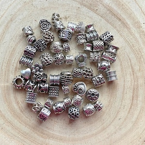 Pack of 20 large hole beads, metal beads, module beads, spacers mix image 7