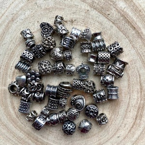 Pack of 20 large hole beads, metal beads, module beads, spacers mix image 3