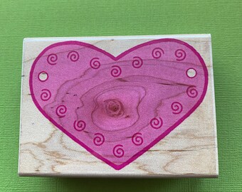 Stempel, Holz-Stempel, Motiv-Stempel „Country Heart“ von Embossing Arts 1999