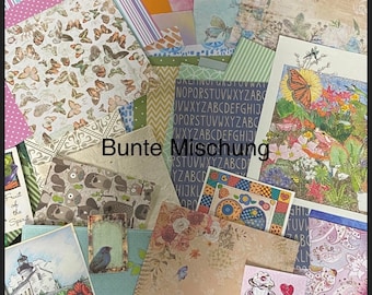 70 pieces, scrapbooking paper, ephemera bundle, paper set for journaling, mixed media, collages,