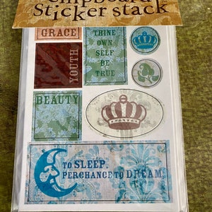 Vintage Chipboard Sticker stack -Old World- für Scrapbooking, Journaling, Collagen…, 75 Sticker