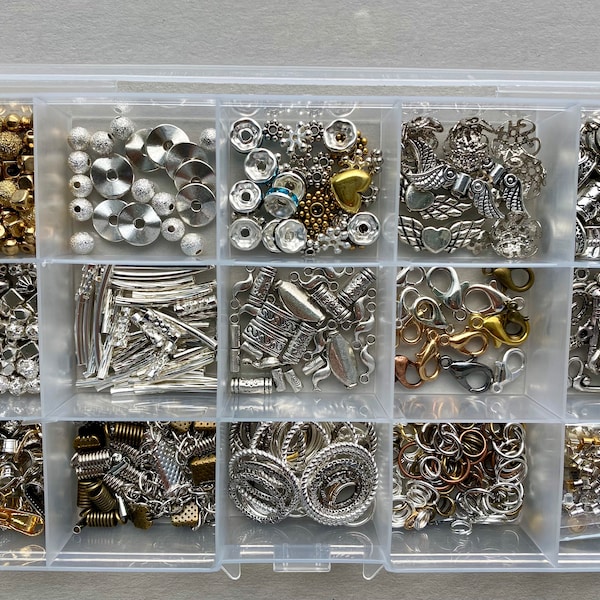 700 pieces jewelry making accessories in the sorting box
