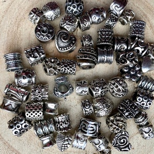 Pack of 20 large hole beads, metal beads, module beads, spacers mix image 4