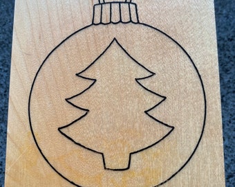 Stempel, Motiv-Stempel „Tree in Christmas Ball“ von Art Impressions