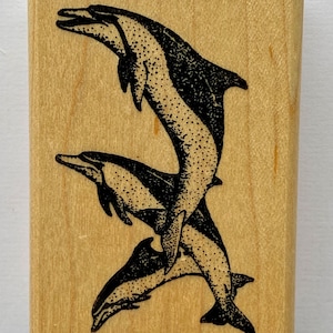 Stempel, Motiv-Stempel „Dolphins “ von Rubber Stamps of America, 1998