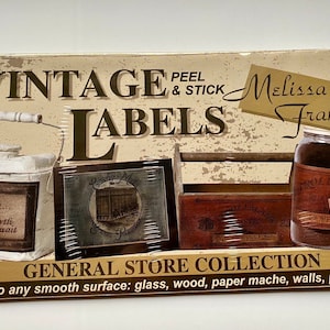 Vintage Labels Melissa Frances, Peel & Stick “General Store Collection” Journaling, Card Making, Scrapbooking, peel and stick