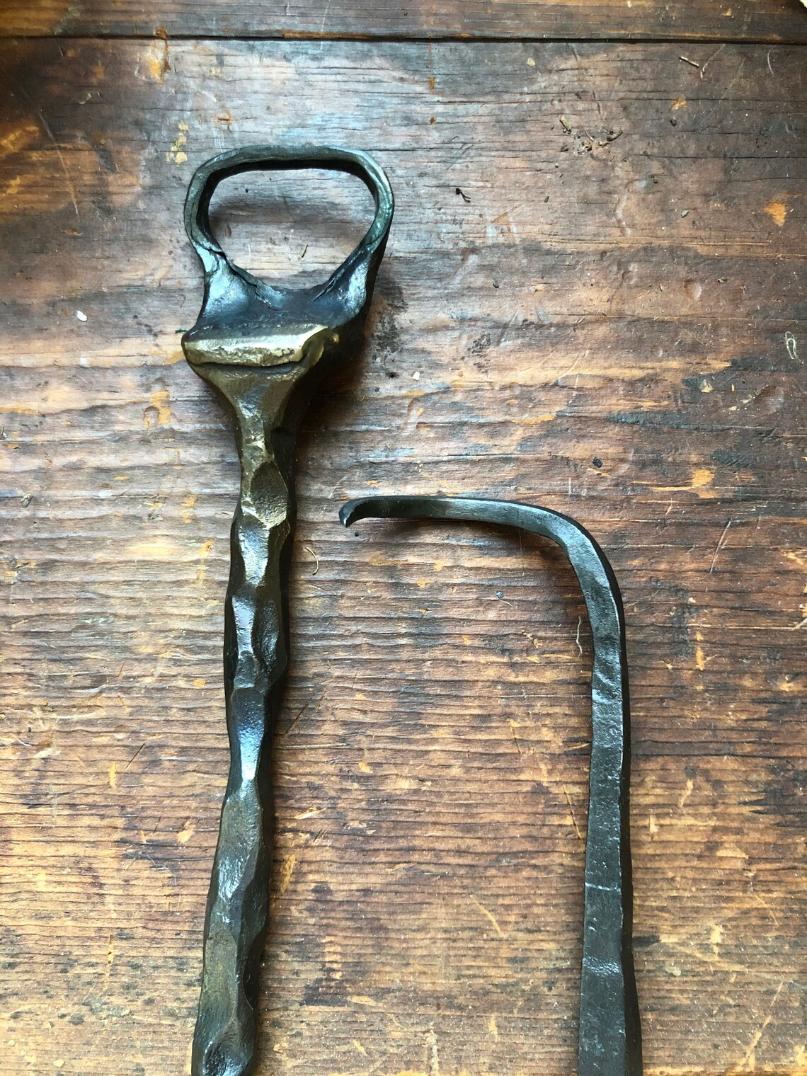 Hand Pigtailed Meat Flipper Steak Hook Barbecue Etsy