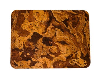 Kork Tischset rechteckig dekorativ Angola, 400 mm x 300 m x 3 mm Set à 4 Stück, wasserabweisend, abwischbar
