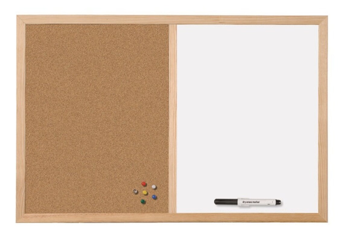 Board Pin Board, Memo Board 60 X 40 Cm, 2 6