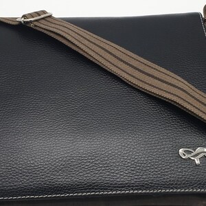 Kork Laptop/Computer Tasche verstellbarer Schultergurt für Dokumente Akten Büro/Arbeit Shopping/Einkauf  groß in braun mit 2 Abdecklaschen